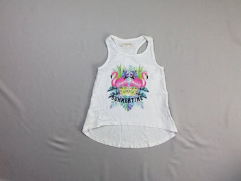 T-shirt s.m blanc flammé Flaments roses