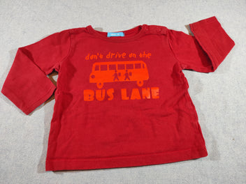 T-shirt m.l rouge, bus orange 