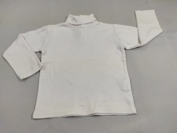 T-shirt m.l col roulé blanc (petite tache à la manche)