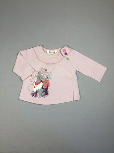 T-shirt m.l rose clair - éléphant, moins cher chez Petit Kiwi