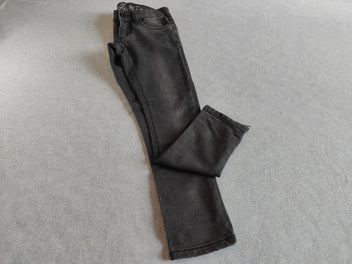 Jeans noir effet légèrement délavé