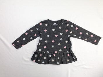 T-shirt m.l anthracite motifs ronds-pois
