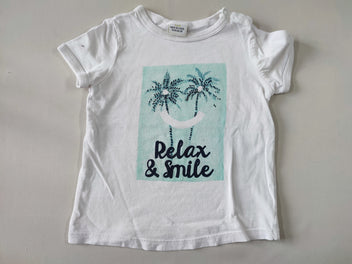 T-shirt m.c blanc palmiers 