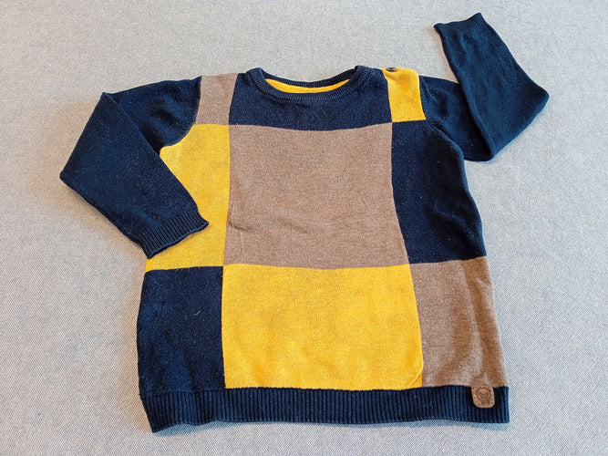 Pull jaune, gris, bleu marine, moins cher chez Petit Kiwi