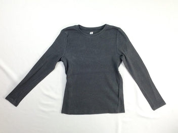 T-shirt m.l anthracite côtelé