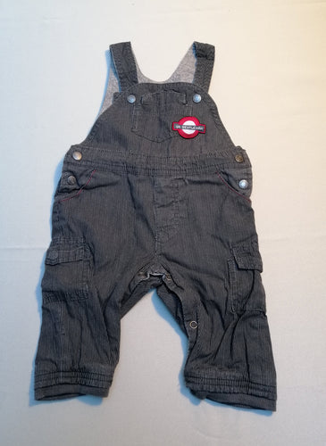 Salopette doublé jersey ligné gris anthracite Gentleman, moins cher chez Petit Kiwi