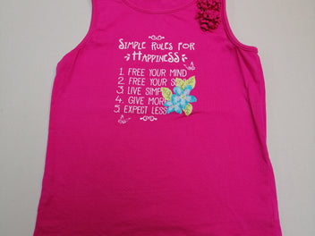 T-shirt s.m rose rules happiness fleurs