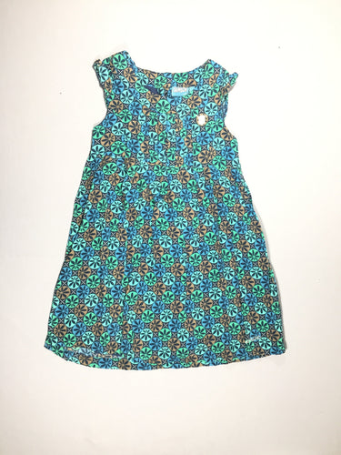 Robe s.m motifs rond avec feuilles - plis plat sur le haut, moins cher chez Petit Kiwi