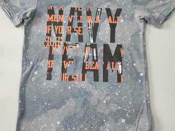 T-shirt m.c imprimé camouflage gris clair tacheté gris clair Navy team