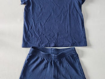 Pyjashort 2pcs jersey bleu marine