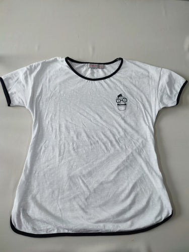 T-shirt m.c blanc cactus, moins cher chez Petit Kiwi