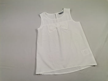 Blouse sans manche blanc noeud