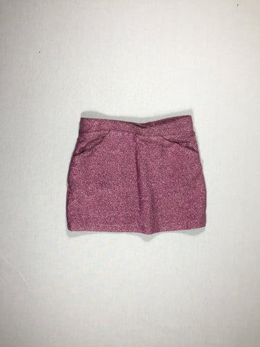 Jupe jersey mauve à paillettes, moins cher chez Petit Kiwi