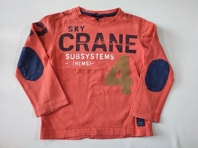 T-shirt m.l orange "Sky crane subsystems", moins cher chez Petit Kiwi