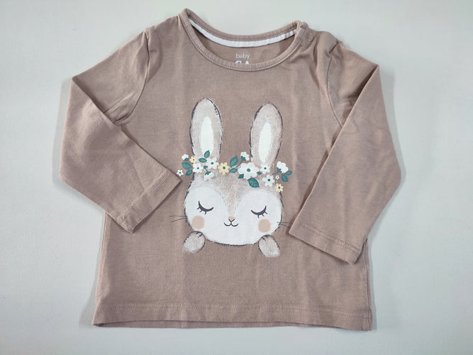 T-shirt m.l brun lapin, moins cher chez Petit Kiwi
