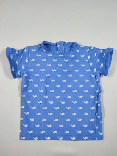 T-shirt m.c bleu baleines, moins cher chez Petit Kiwi