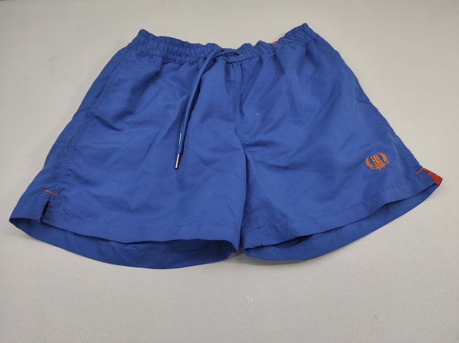 Maillot boxer bleu écusson orange "DG", moins cher chez Petit Kiwi