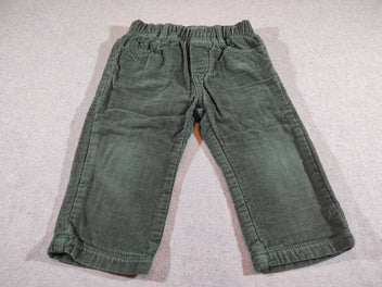 Pantalon velours côtelé vert