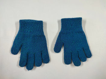 Gants bleu/vert flammé