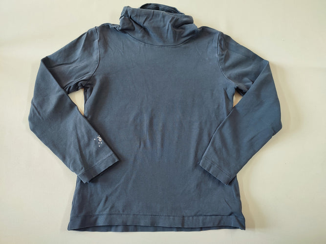 T-shirt m.l col roulé gris foncé, moins cher chez Petit Kiwi