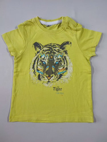 T-shirt m.c jaune tigre, moins cher chez Petit Kiwi