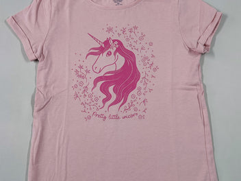 T-shirt m.c rose licorne 