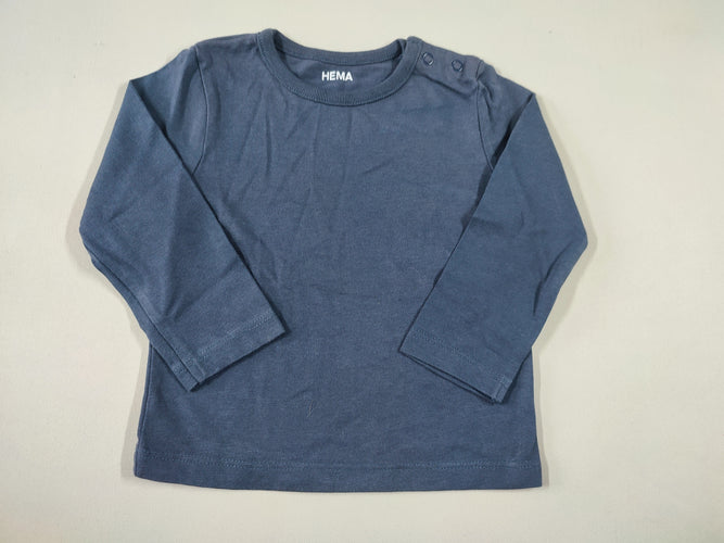 T-shirt m.l gris anthracite 2 pressions au col, moins cher chez Petit Kiwi