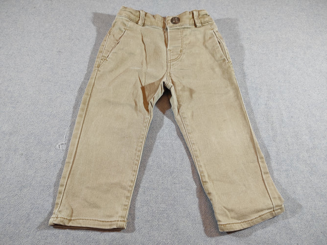 Pantalon beige (légères petites taches), moins cher chez Petit Kiwi