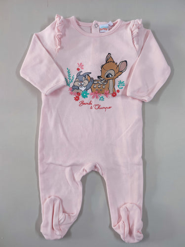 Pyjama jersey épais rose Bambi et Panpan, moins cher chez Petit Kiwi