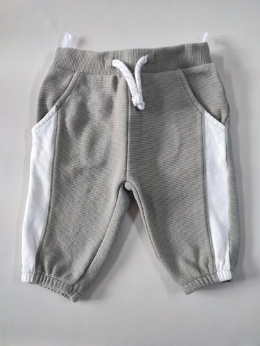 Pantalon molleton kaki clair/blanc texturé, moins cher chez Petit Kiwi