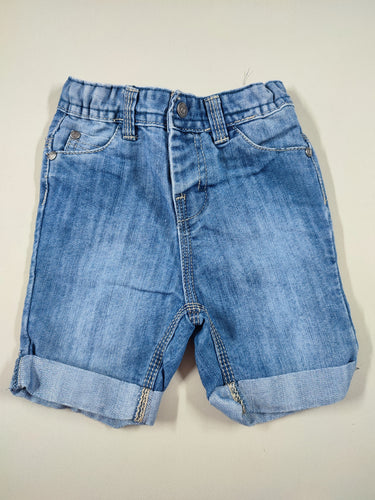 Bermuda jeans bleu clair à revers, moins cher chez Petit Kiwi