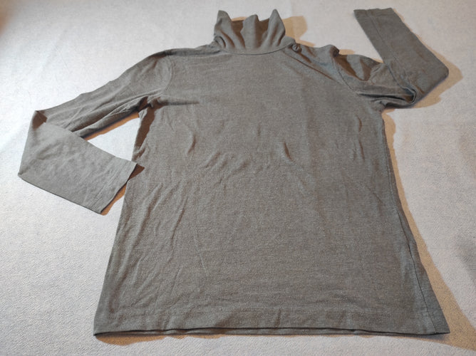T-shirt m.l col roulé  gris chiné, moins cher chez Petit Kiwi