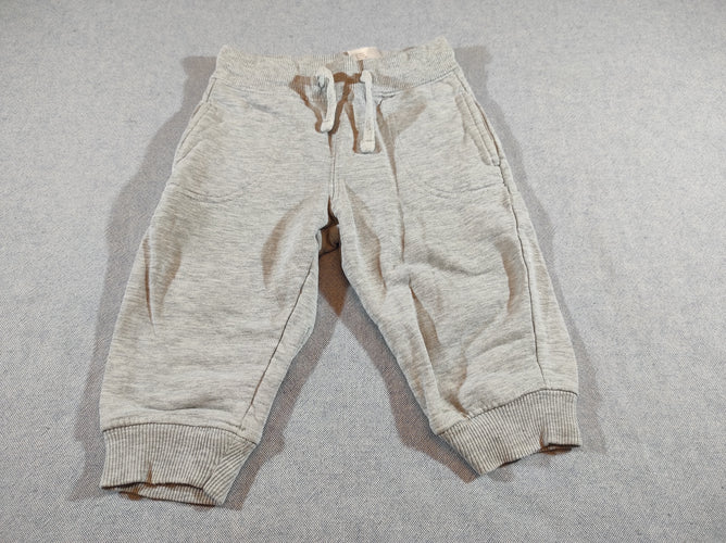 Pantalon de training gris flammé, cordon gris clair, moins cher chez Petit Kiwi