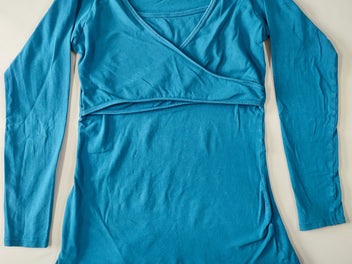 T-shirt m.l d'allaitement bleu