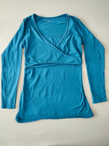 T-shirt m.l d'allaitement bleu, moins cher chez Petit Kiwi