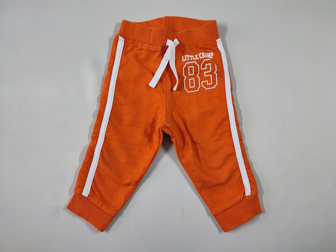 Pantalon molleton orange "Little champ 83", moins cher chez Petit Kiwi