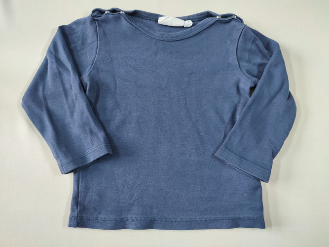 T-shirt m.l bleu marine pressions aux épaules, Sense Organics, moins cher chez Petit Kiwi