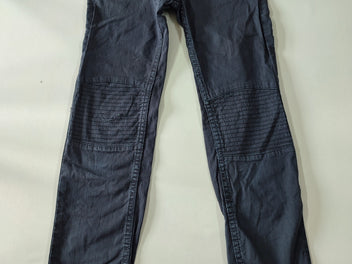 Jeans noir poches à tirettes texturé aux genoux