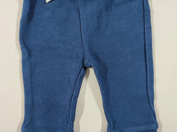 Pantalon molleton bleu marine texturé