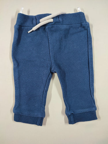 Pantalon molleton bleu marine texturé, moins cher chez Petit Kiwi