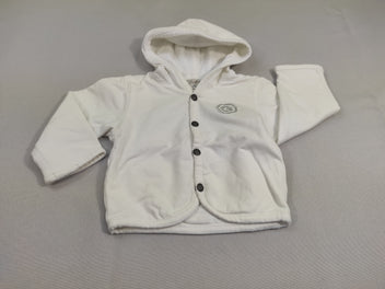 Gilet sweat à capuche blanc