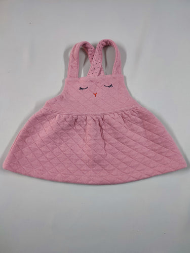 Robe salopette matelassée rose, moins cher chez Petit Kiwi