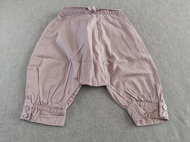 Pantalon sarouel parme pastel, noeud avec strass, moins cher chez Petit Kiwi