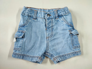 Short jeans bleu clair poches latérales