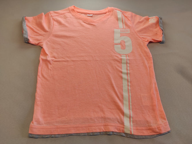 T-shirt m.c saumon clair "High 5", moins cher chez Petit Kiwi