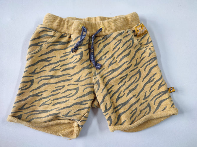 Short molleton jaune imprimé tigre, Feetje, moins cher chez Petit Kiwi