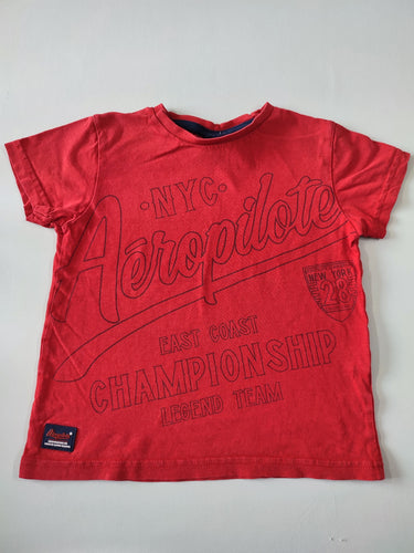 T-shirt m.c rouge "Aéropilote", moins cher chez Petit Kiwi