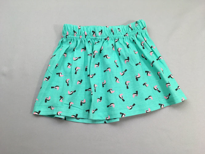 Jupe jersey vert toucan, moins cher chez Petit Kiwi