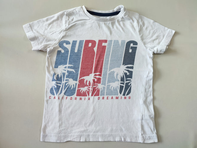 T-shirt m.c blanc "Surfing", moins cher chez Petit Kiwi