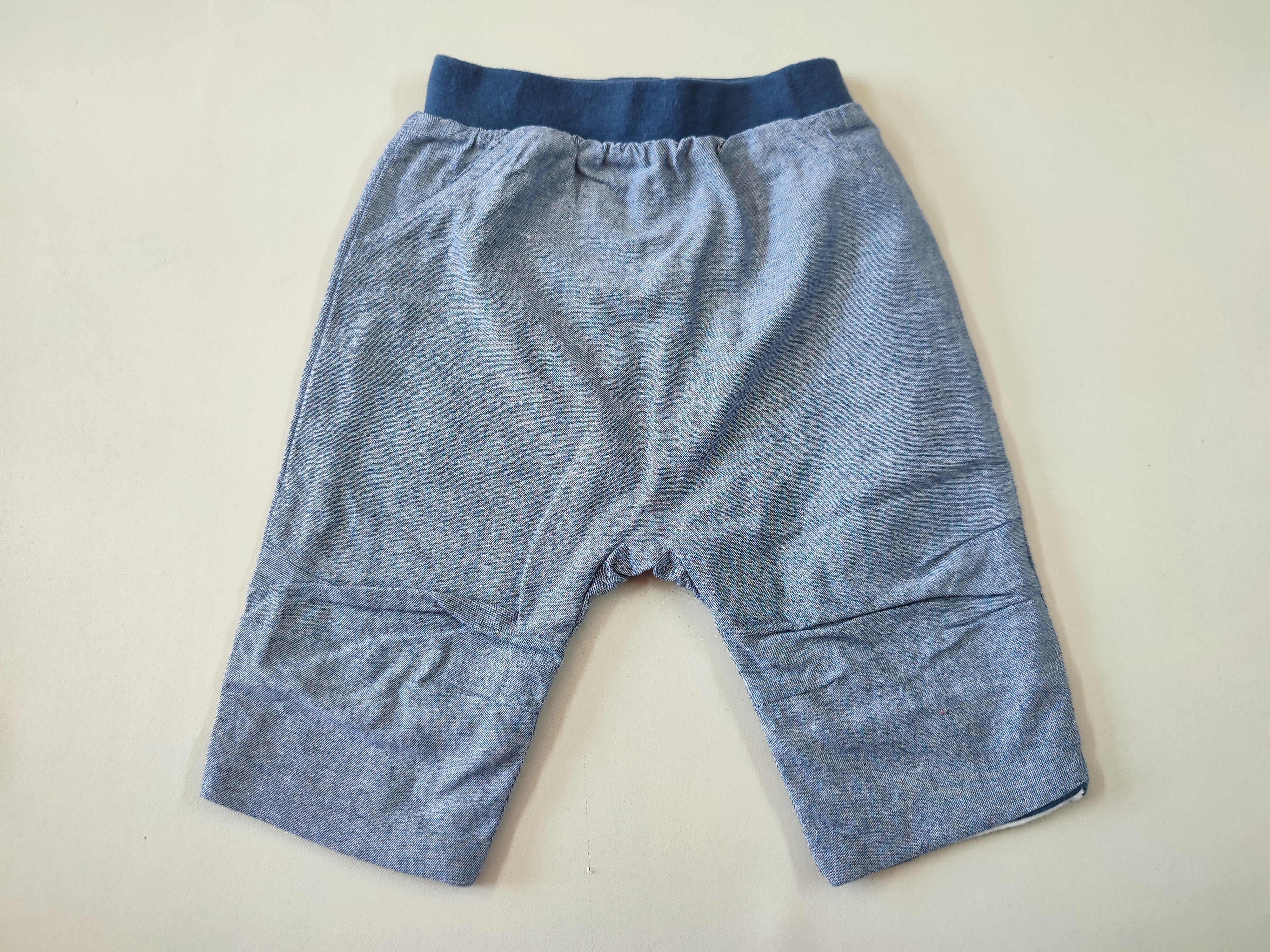 Pantalon bleu chiné doublé jersey